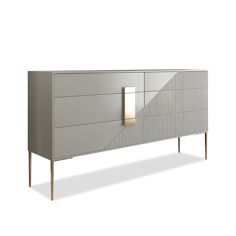 Contemporary Style Ash Wood Storage Sideboard Cabinet with Drawers