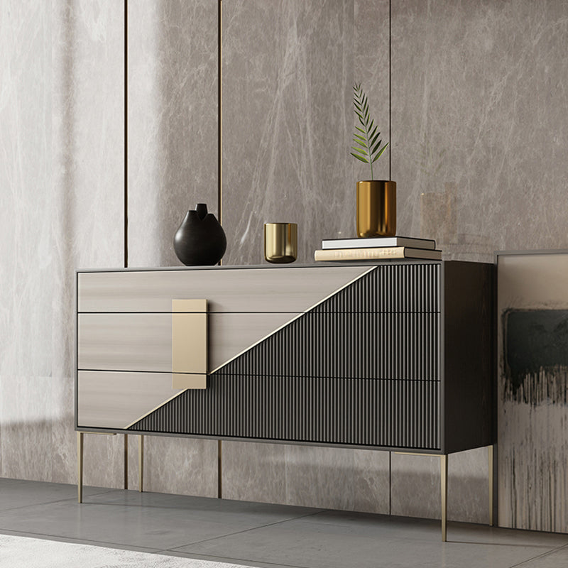 Contemporary Style Ash Wood Storage Sideboard Cabinet with Drawers