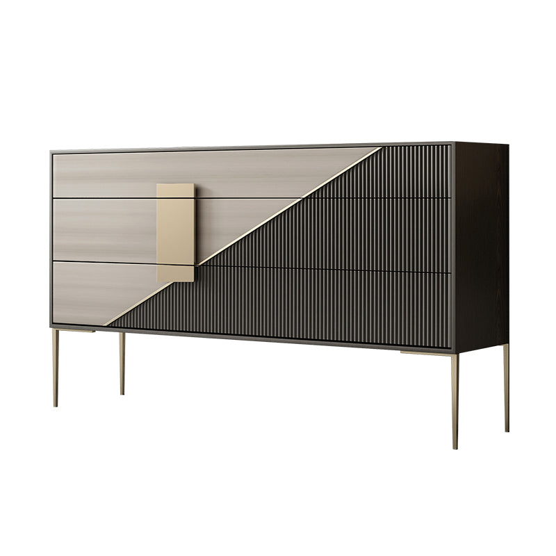 Contemporary Style Ash Wood Storage Sideboard Cabinet with Drawers