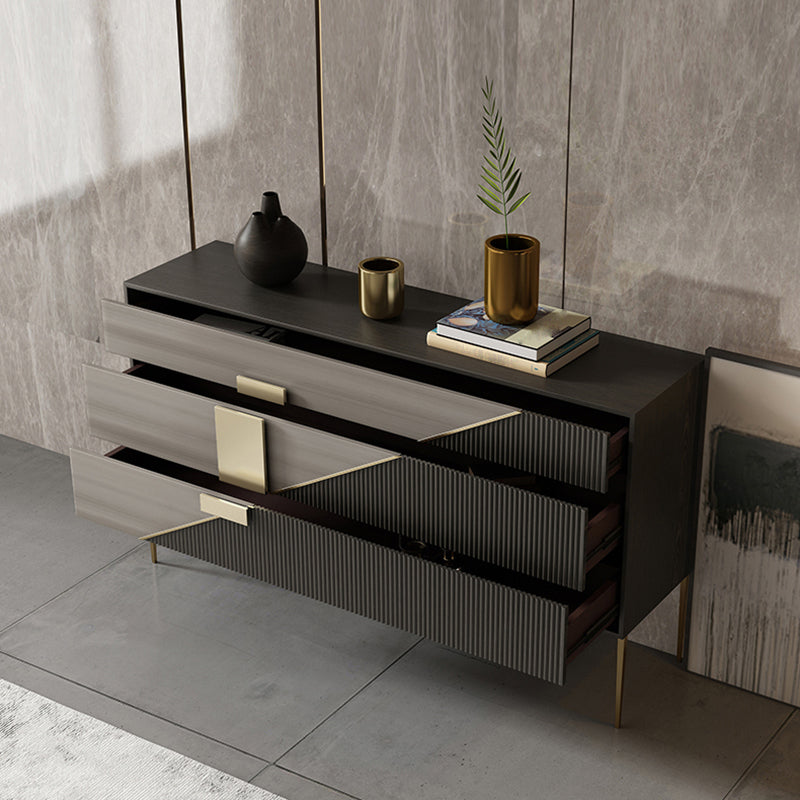 Contemporary Style Ash Wood Storage Sideboard Cabinet with Drawers