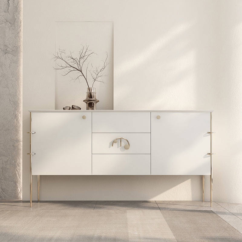 Modern Style Solid Wood Storage Sideboard Cabinet with Metal Legs