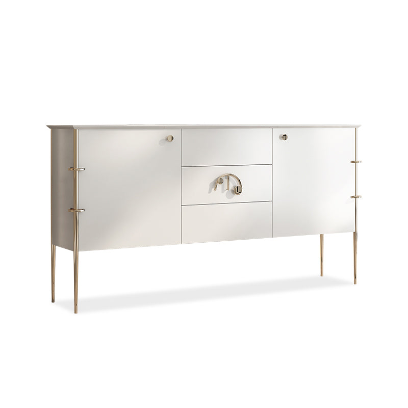 Modern Style Solid Wood Storage Sideboard Cabinet with Metal Legs