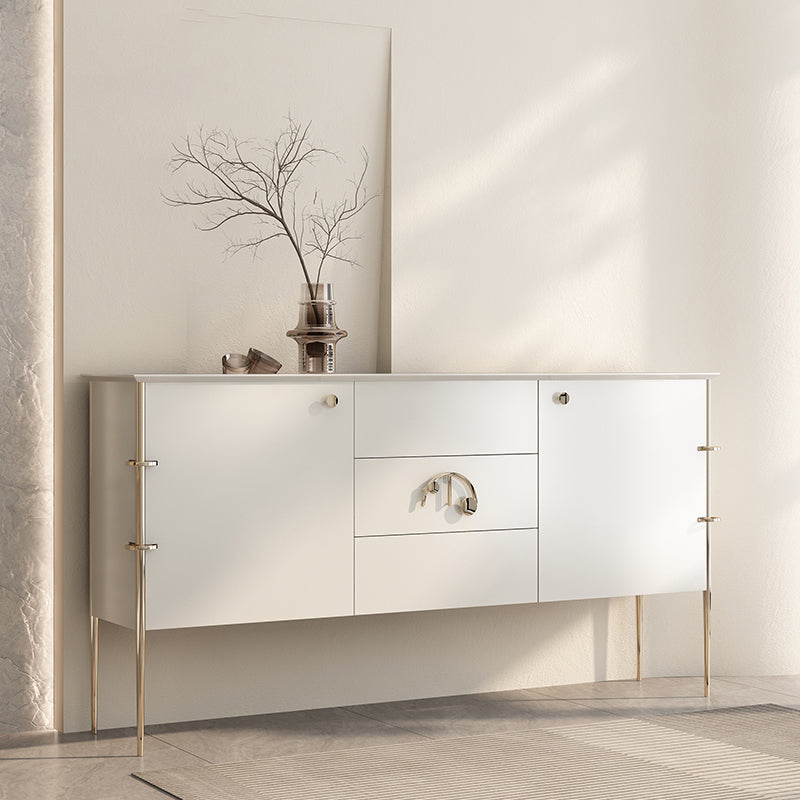 Modern Style Solid Wood Storage Sideboard Cabinet with Metal Legs