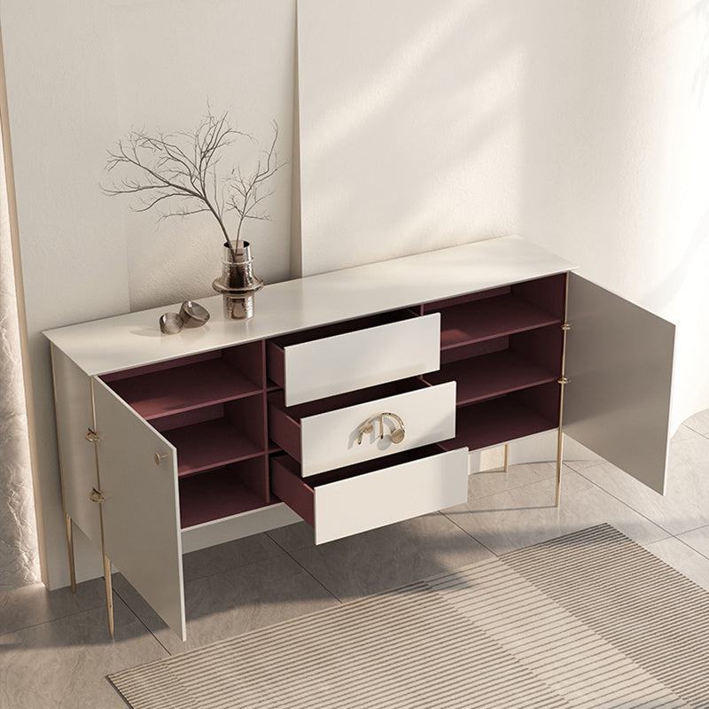 Modern Style Solid Wood Storage Sideboard Cabinet with Metal Legs