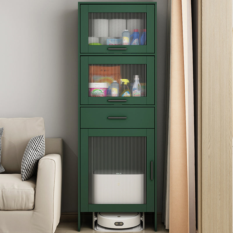 MDF Cabinet Sideboard Modern Style Glass Door with 1 Drawer and 3 Door