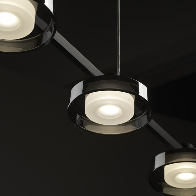 Unique Shape Hanging Lamp Modern Island Lights in Black for Dining Room