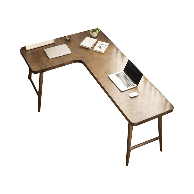 Contemporary Office Desk Solid Wood H-Shape Base Writing Desk , 29.25 Inch H