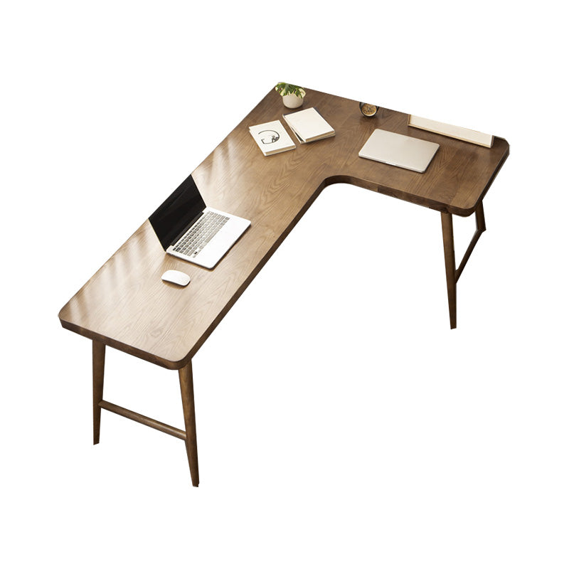 Contemporary Office Desk Solid Wood H-Shape Base Writing Desk , 29.25 Inch H