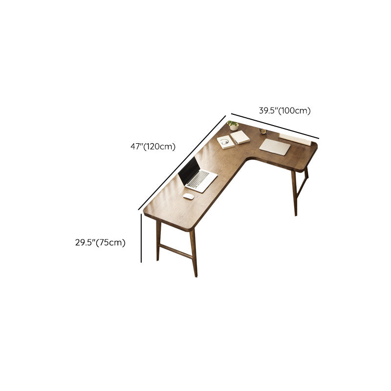 Contemporary Office Desk Solid Wood H-Shape Base Writing Desk , 29.25 Inch H