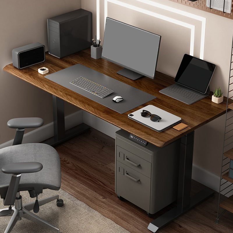 Modern Electric Lifting Computer Desk Bedroom Steel Legs Writing Desk