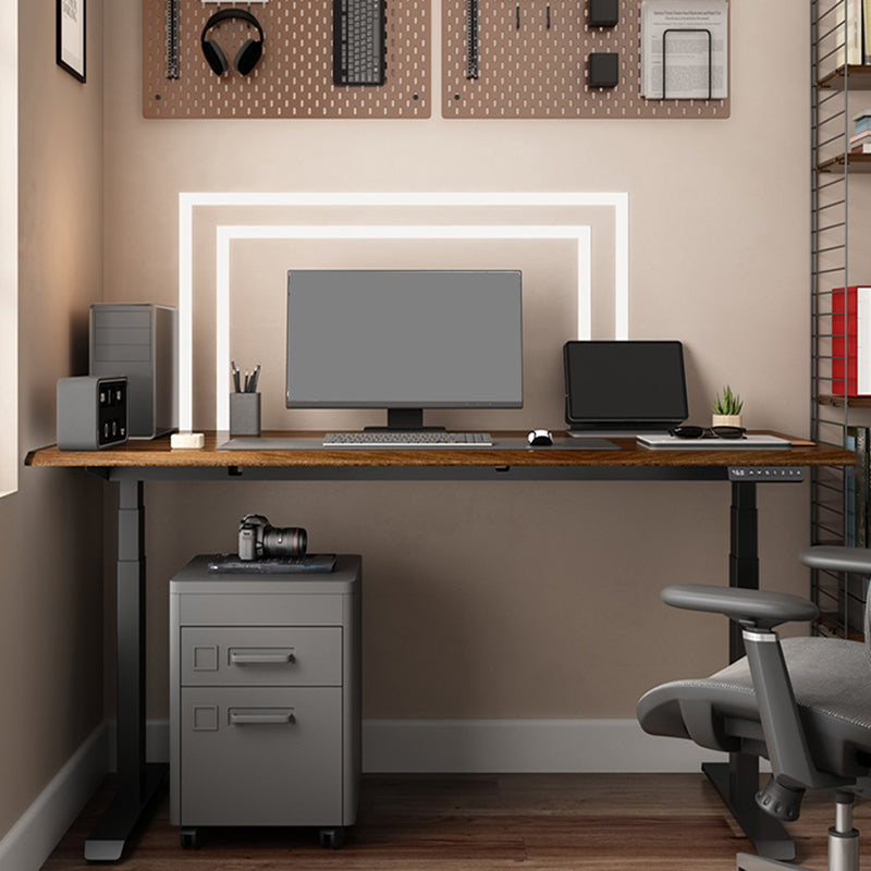 Modern Electric Lifting Computer Desk Bedroom Steel Legs Writing Desk