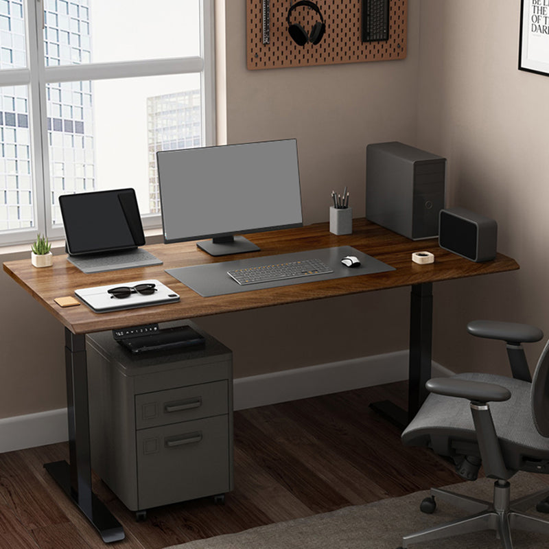 Modern Electric Lifting Computer Desk Bedroom Steel Legs Writing Desk