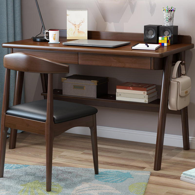 Solid Wood Modern Office Desk 29.5-inch High Home Writing Desk