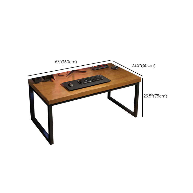 Metal Wood Sled Writing Desk Rectangular Office Desk for Bedroom