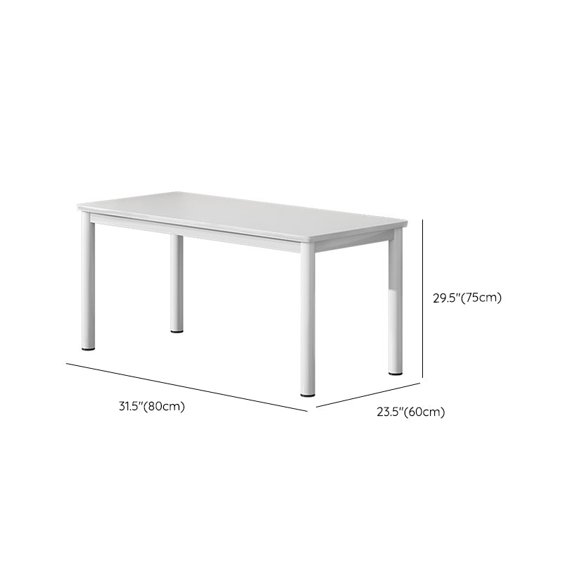 Modern Home Rectangular Writing Desk Parsons Steel Legs Office Desk