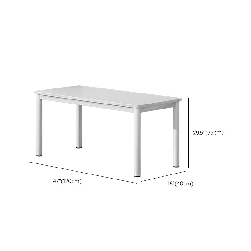 Modern Home Rectangular Writing Desk Parsons Steel Legs Office Desk