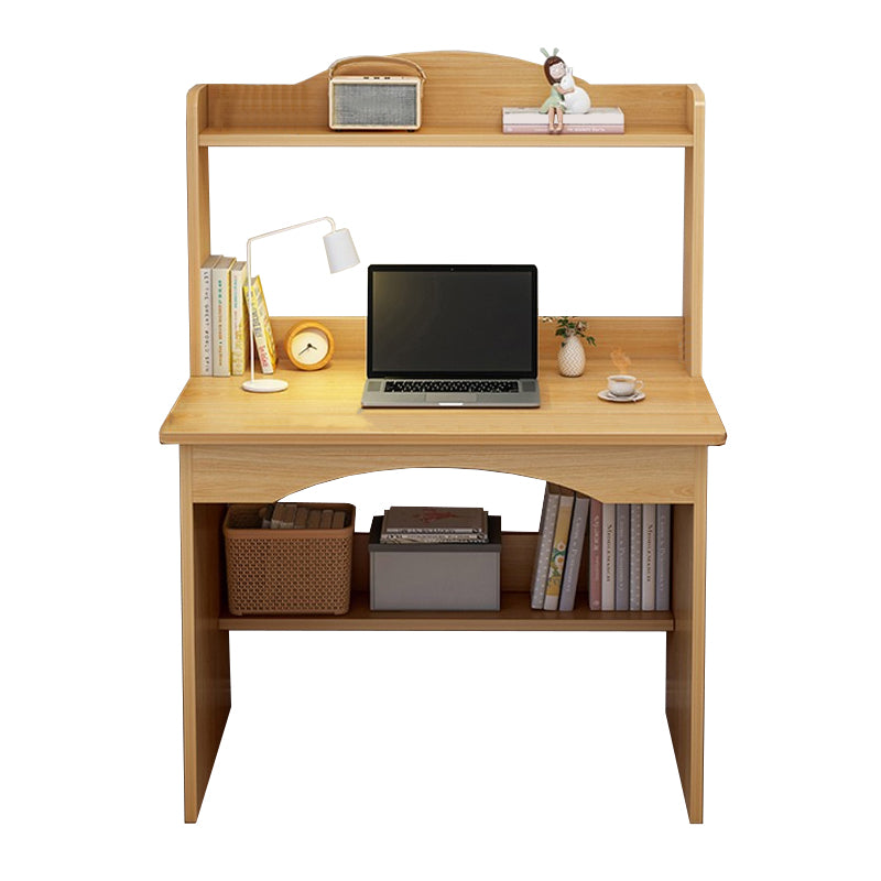 Contemporary Style Wood Office Desk Rectangular Shape Task Desk in White/Natural