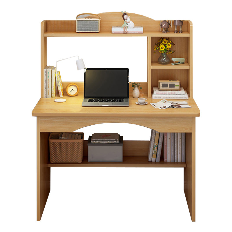 Contemporary Style Wood Office Desk Rectangular Shape Task Desk in White/Natural