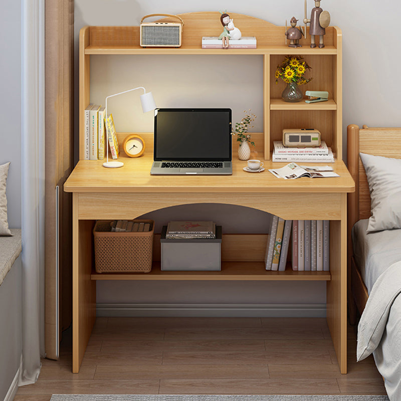 Contemporary Style Wood Office Desk Rectangular Shape Task Desk in White/Natural