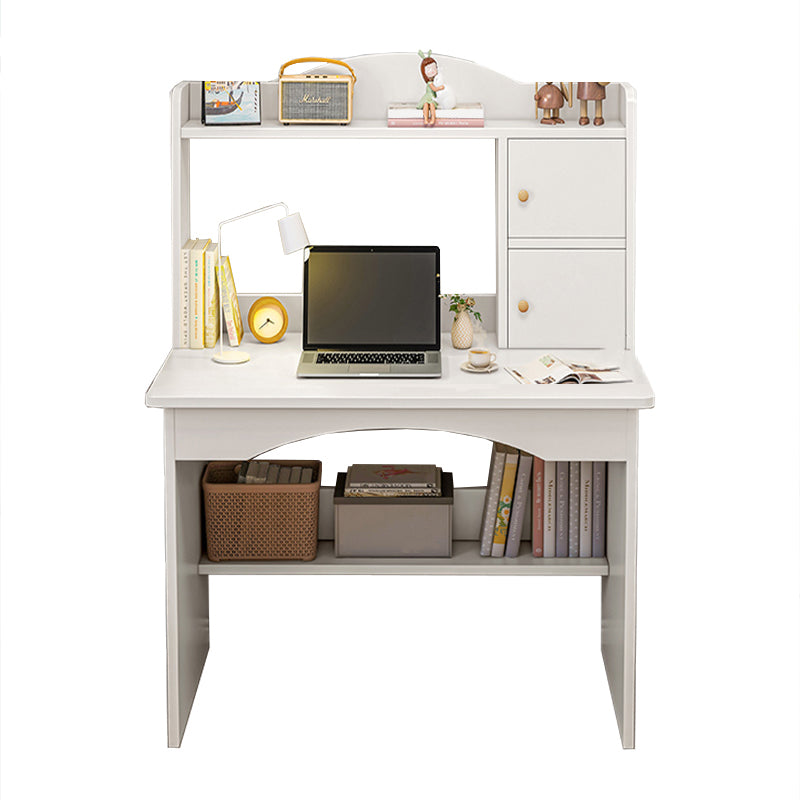 Contemporary Style Wood Office Desk Rectangular Shape Task Desk in White/Natural