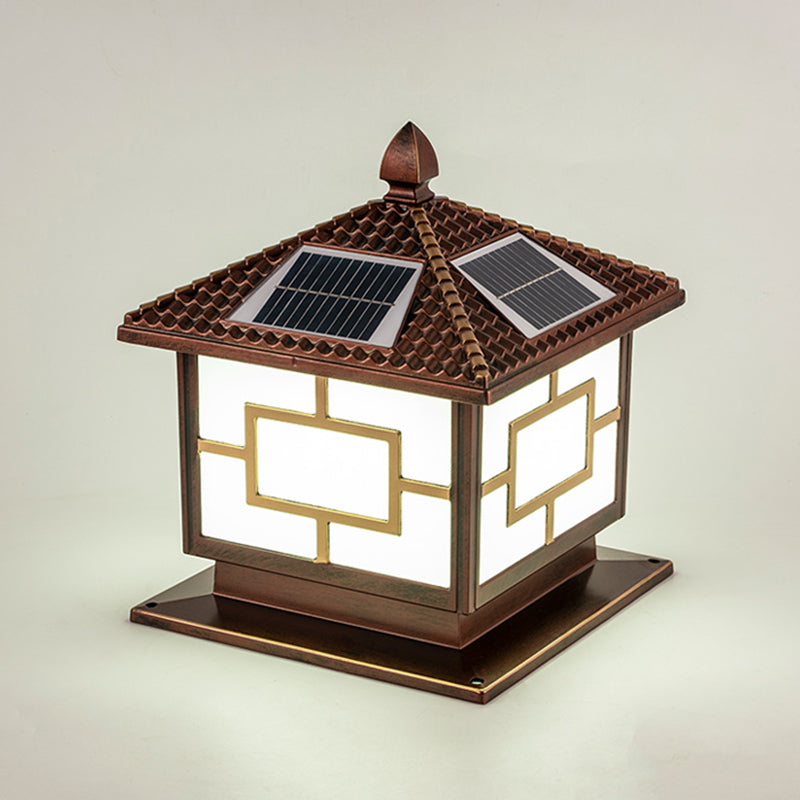 Creative LED Solar Lighting Fixture with Acrylic Shade for Garden