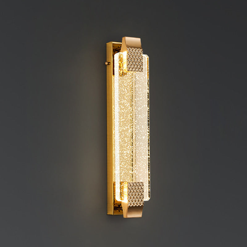 Golden Contemporary Bathroom Vanity Light Crystal LED Bath Bar