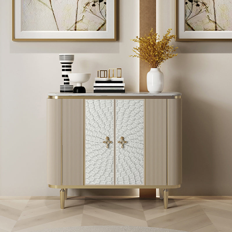 Modern Style Wooden Storage Sideboard Cabinet with Marble Top