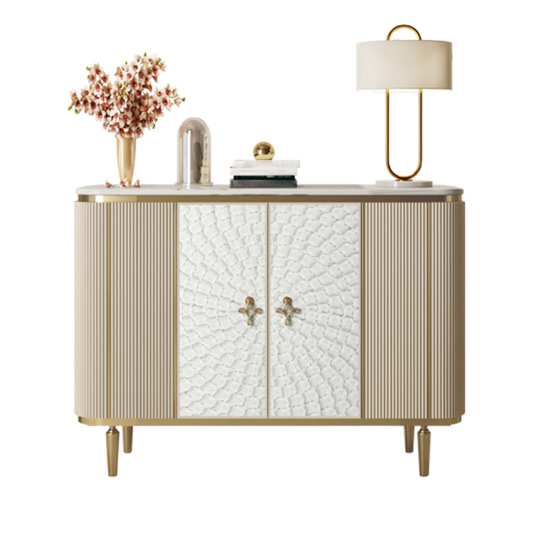 Modern Style Wooden Storage Sideboard Cabinet with Marble Top