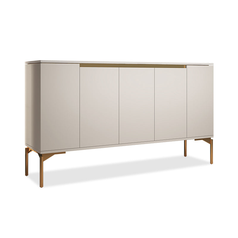 Contemporary Solid Wood Sideboard Cabinet with Drawers in White