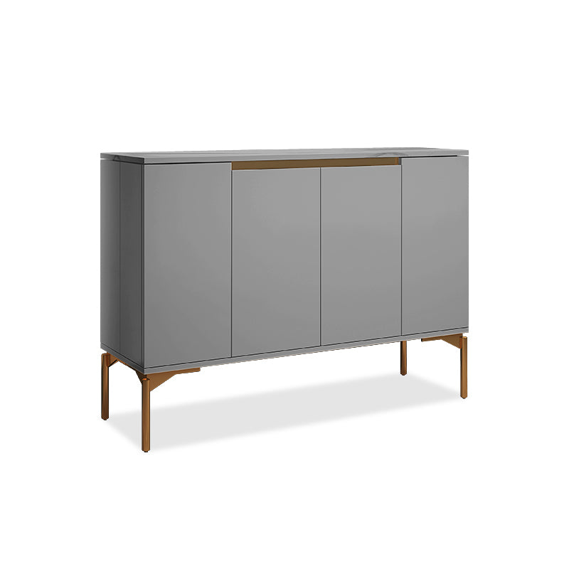 Contemporary Solid Wood Sideboard Cabinet with Drawers in White