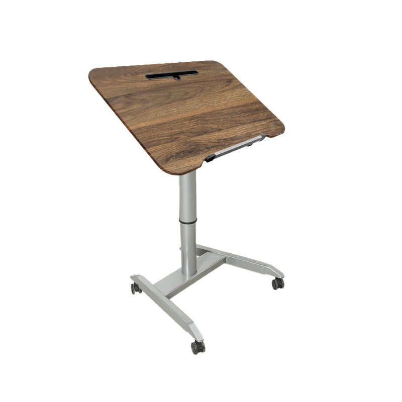 Folding Rectangular Shaped Office Standing Desk Converter Wood in White/Brown/Black