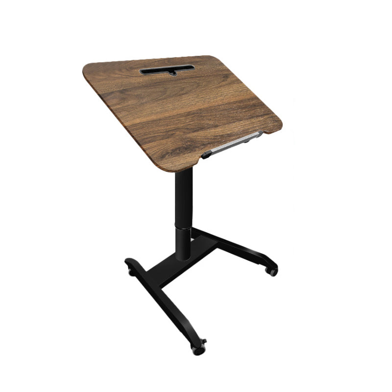 Folding Rectangular Shaped Office Standing Desk Converter Wood in White/Brown/Black