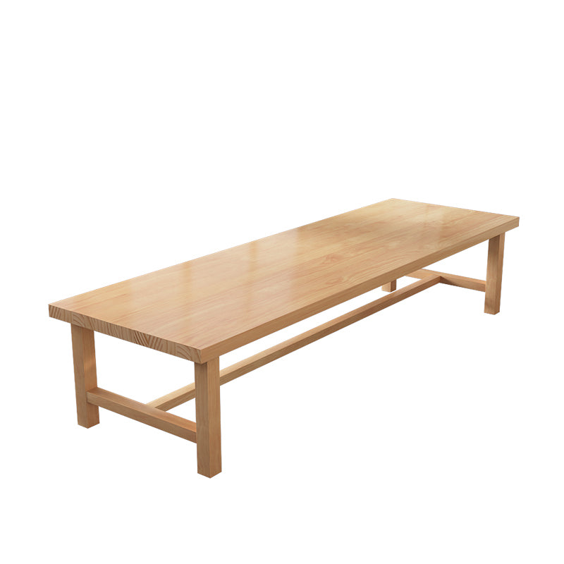 Rectangular Shaped Office Laptop Table Solid Wood in Natural