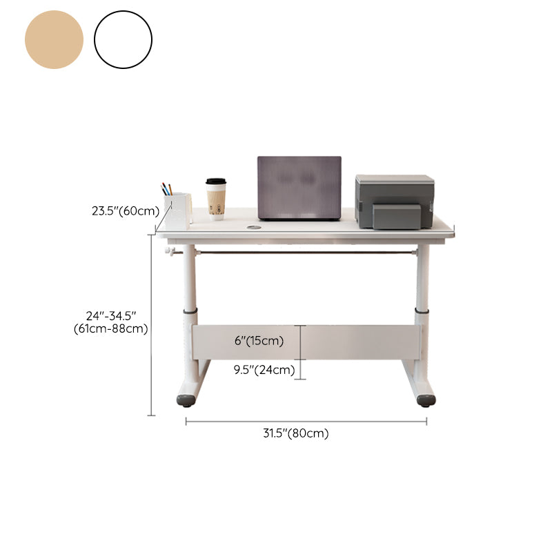 Rectangular Shaped Office Writing Desk Grass with 0/1 Drawer