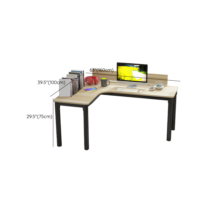 Industrial Office Desk Manufactured Wood L-Shape Writing Desk (Cabinet not Included)