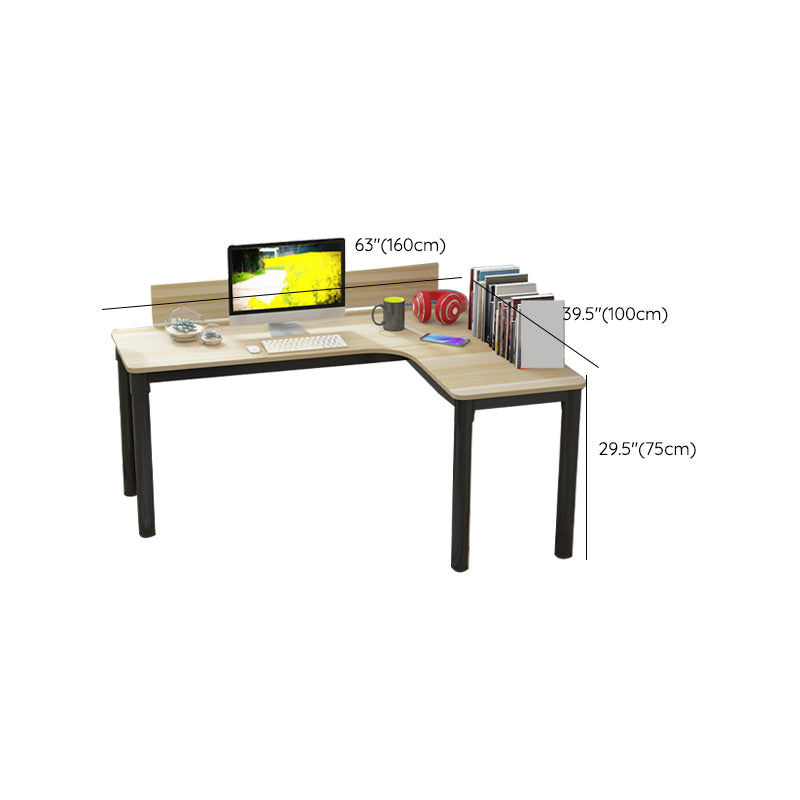 Industrial Office Desk Manufactured Wood L-Shape Writing Desk (Cabinet not Included)