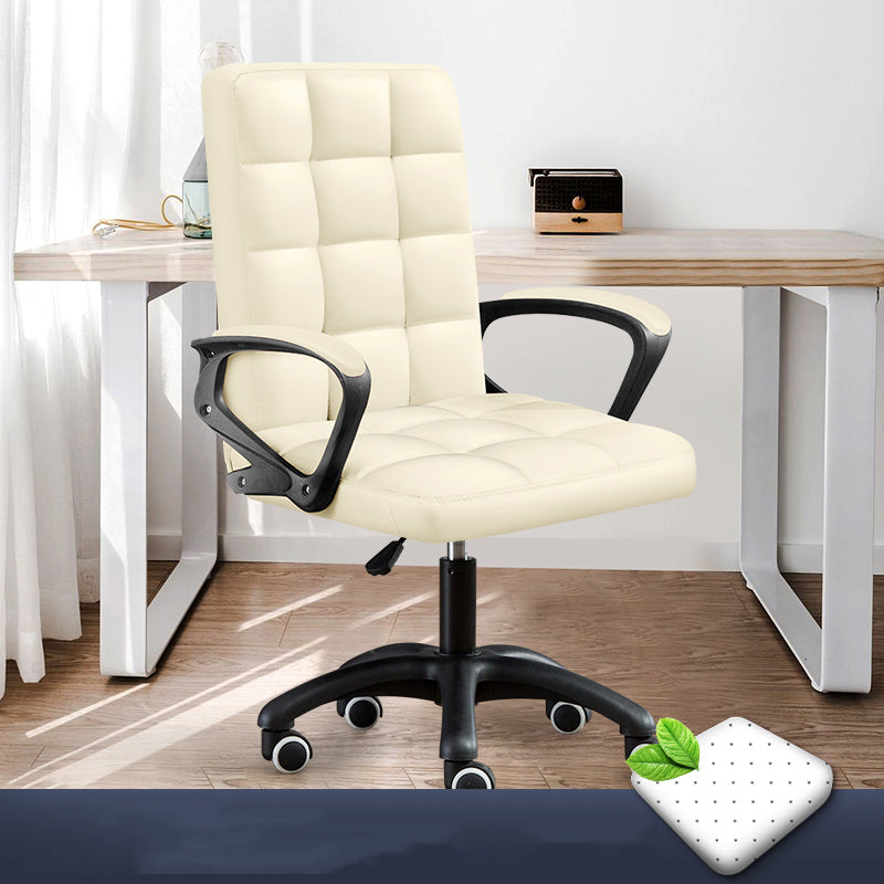 Modern Slide Office Chair Adjustable Seat Height with Wheels