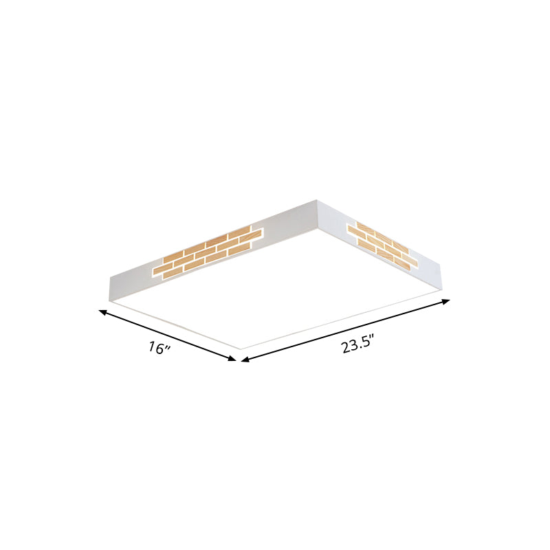 Lámparas incrustadas rectangulares metálicas modernismo 23.5 "/ 31.5" lámparas de techo incrustadas blancas LED largas para salas de estar