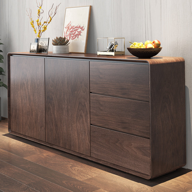 Modern & Contemporary Wood Dining Buffet with Cabinets and Drawers