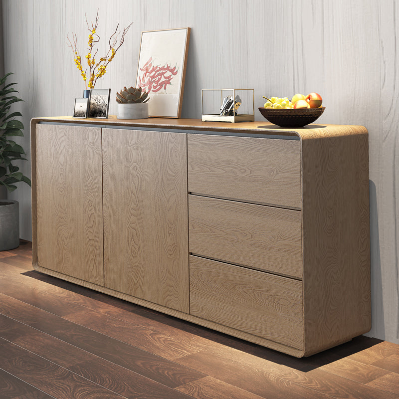 Modern & Contemporary Wood Dining Buffet with Cabinets and Drawers