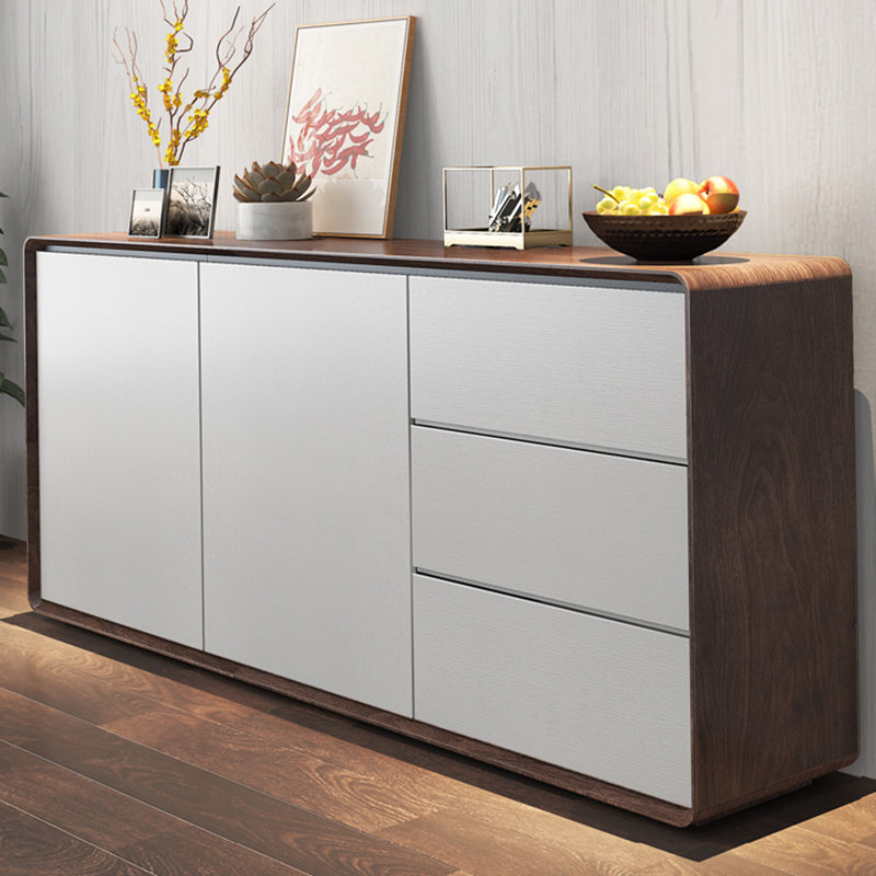 Modern & Contemporary Wood Dining Buffet with Cabinets and Drawers