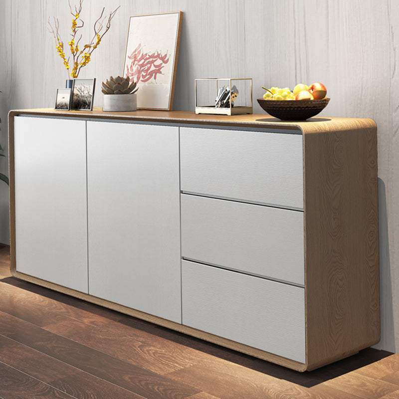 Modern & Contemporary Wood Dining Buffet with Cabinets and Drawers