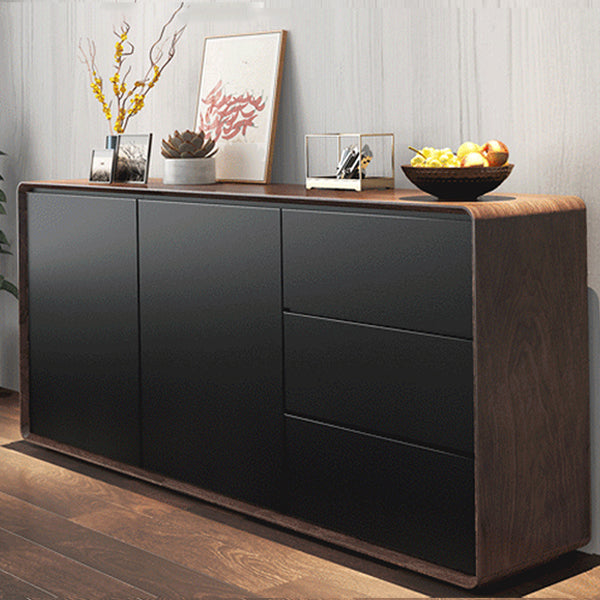 Modern & Contemporary Wood Dining Buffet with Cabinets and Drawers