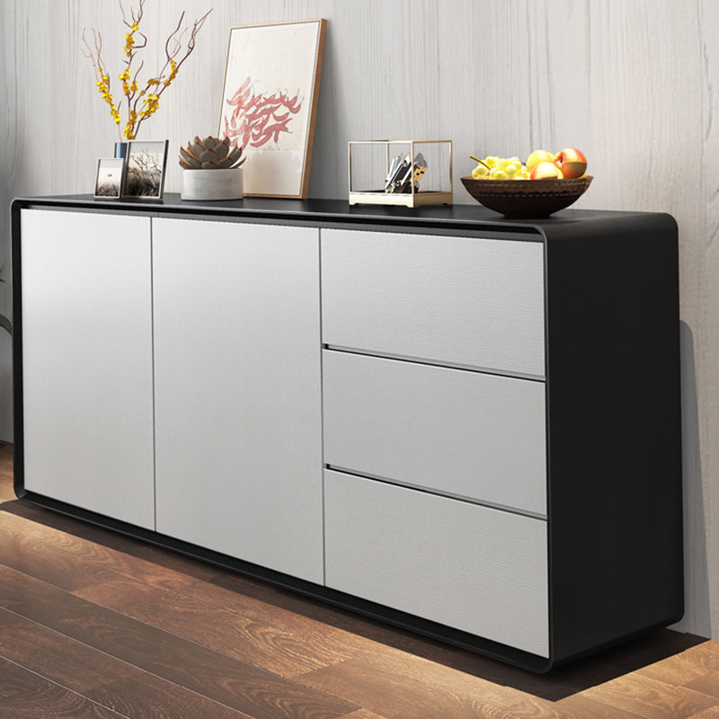 Modern & Contemporary Wood Dining Buffet with Cabinets and Drawers
