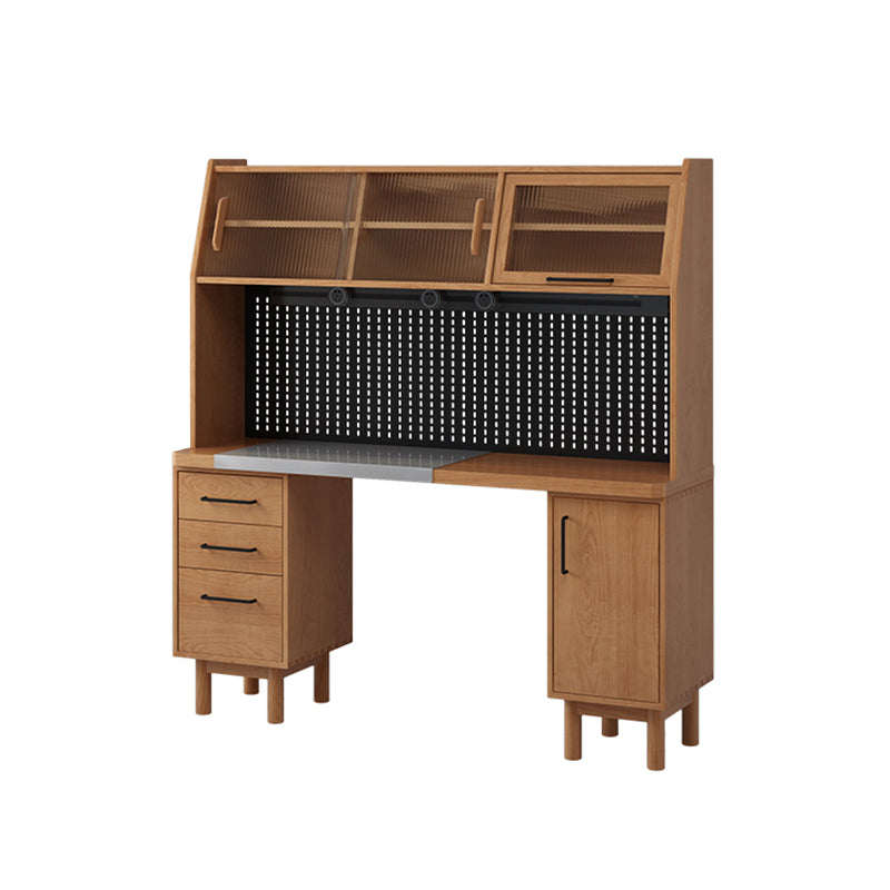 Contemporary Style Solid Wood Dining Buffet with Cabinets and Drawer