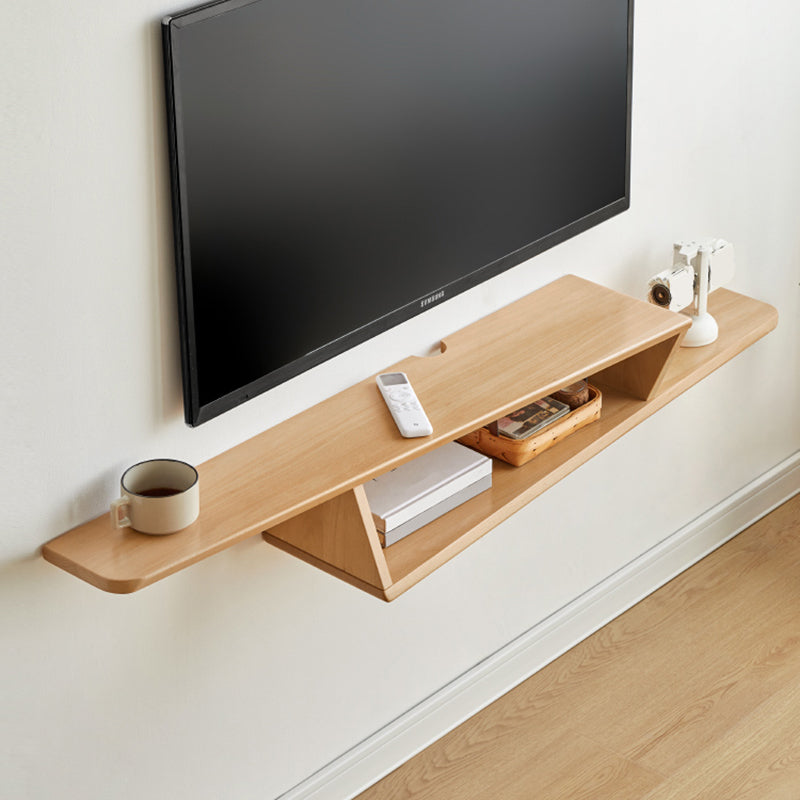 Scandinavian Wooden TV Stand Console with Shelf for Living Room