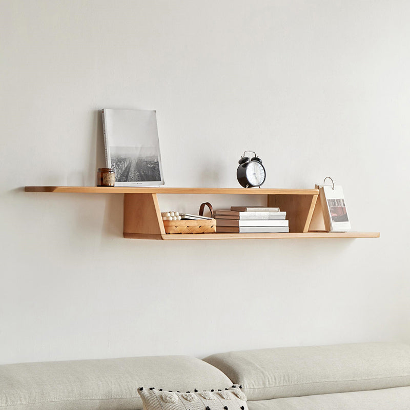 Scandinavian Wooden TV Stand Console with Shelf for Living Room