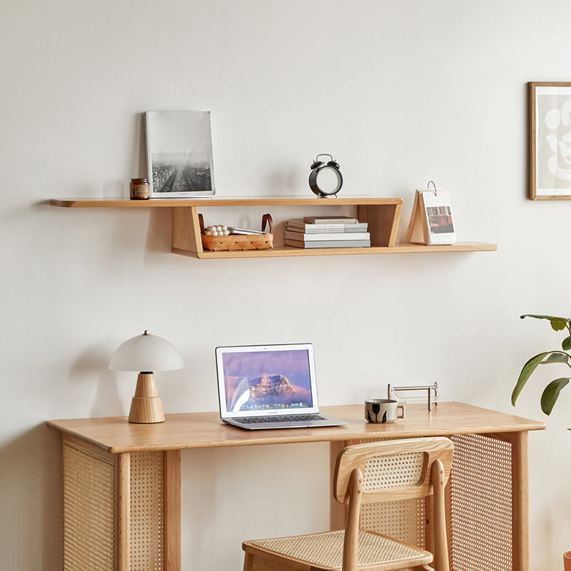 Scandinavian Wooden TV Stand Console with Shelf for Living Room