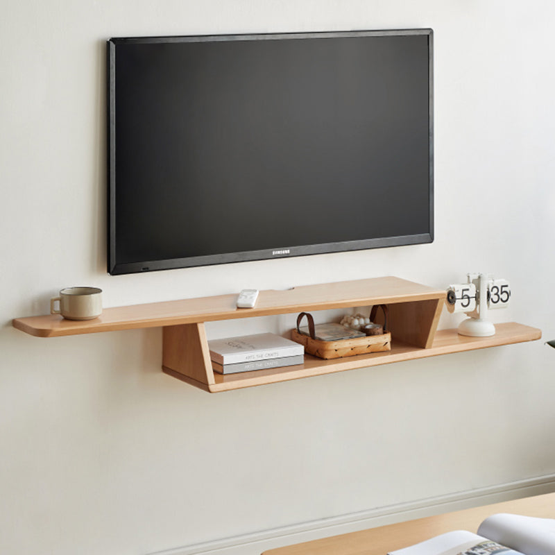 Scandinavian Wooden TV Stand Console with Shelf for Living Room