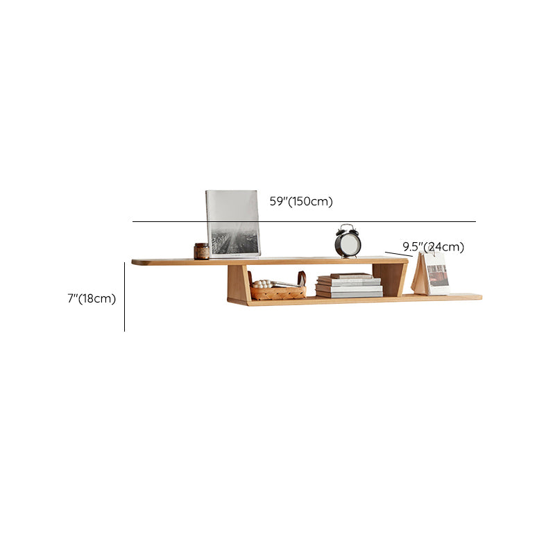 Scandinavian Wooden TV Stand Console with Shelf for Living Room